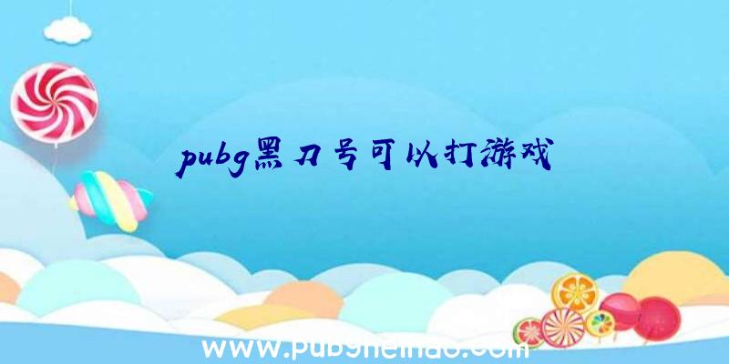 pubg黑刀号可以打游戏