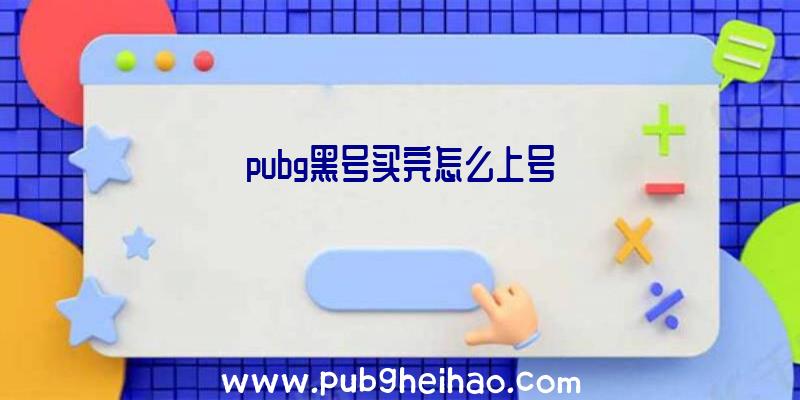 pubg黑号买完怎么上号