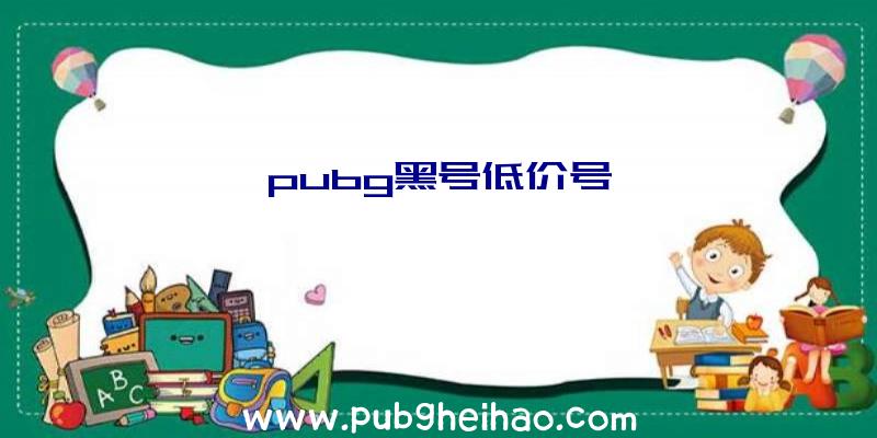 pubg黑号低价号