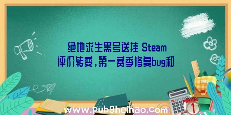 《绝地求生黑号送挂》Steam评价转变，第一赛季修复bug和增加新内容受到好评