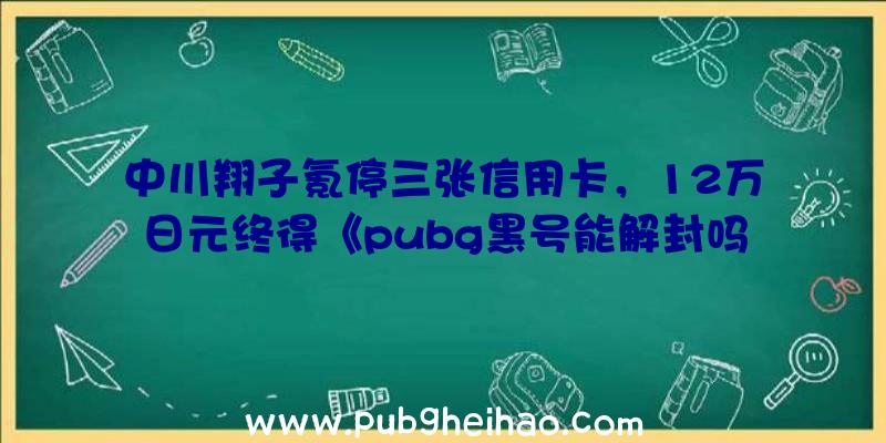 中川翔子氪停三张信用卡，12万日元终得《pubg黑号能解封吗》白色明日香