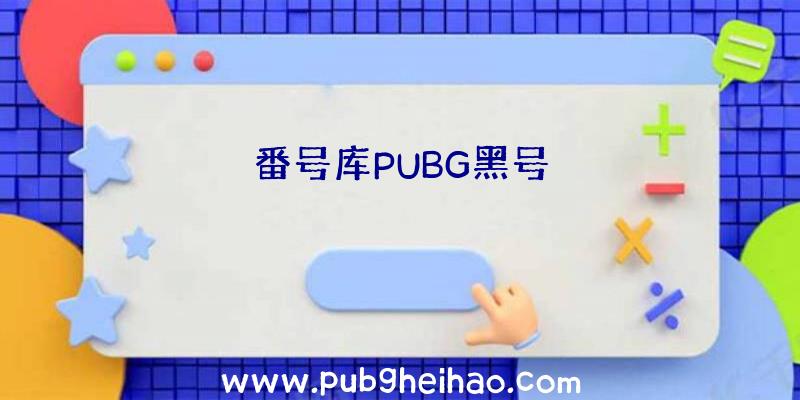 番号库PUBG黑号