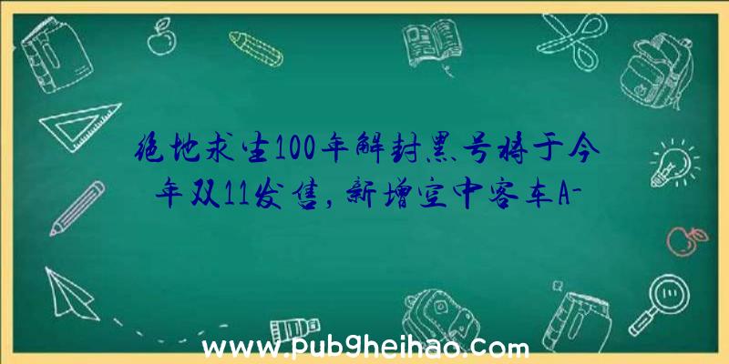 绝地求生100年解封黑号将于今年双11发售，新增空中客车A-310和城市更新功能