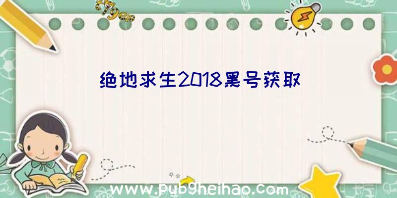 绝地求生2018黑号获取