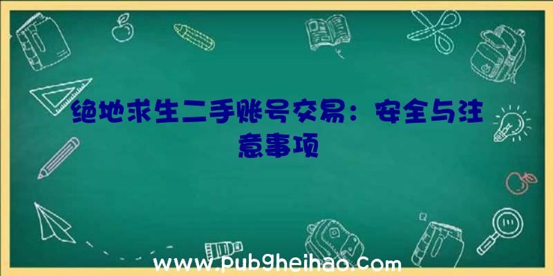 绝地求生二手账号交易：安全与注意事项