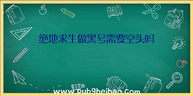 绝地求生做黑号需要空头吗