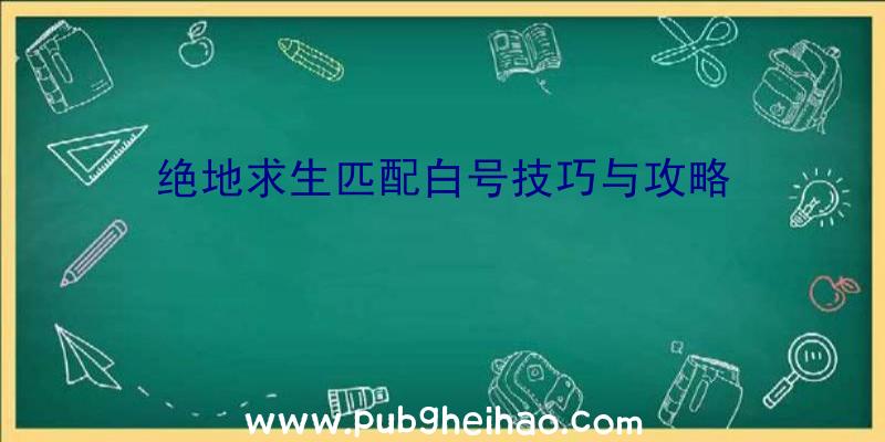 绝地求生匹配白号技巧与攻略