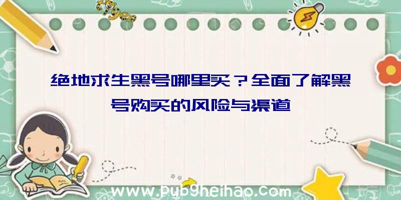 绝地求生黑号哪里买？全面了解黑号购买的风险与渠道