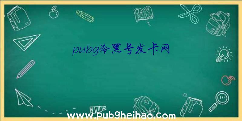 pubg冷黑号发卡网