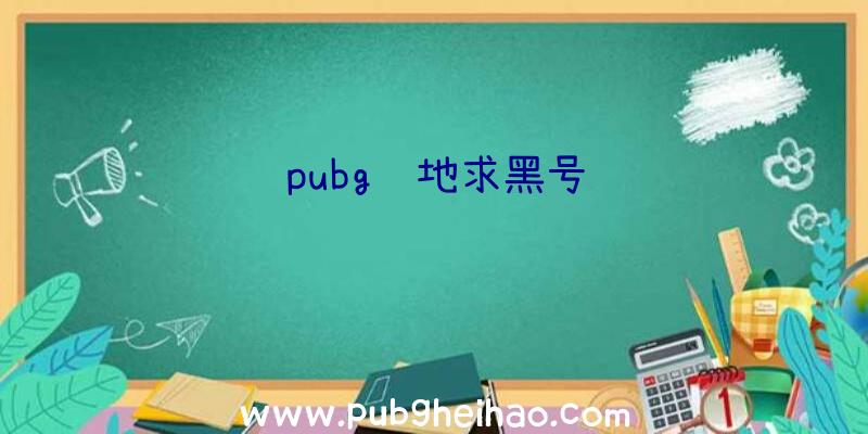 pubg绝地求黑号