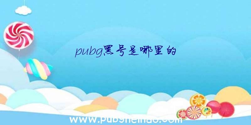 pubg黑号是哪里的