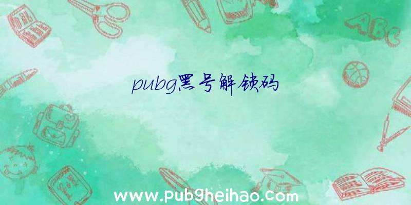 pubg黑号解锁码