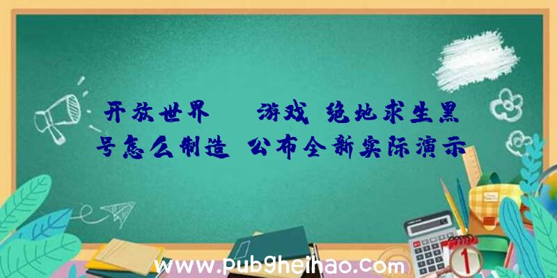 开放世界RPG游戏《绝地求生黑号怎么制造》公布全新实际演示,展示战斗玩法