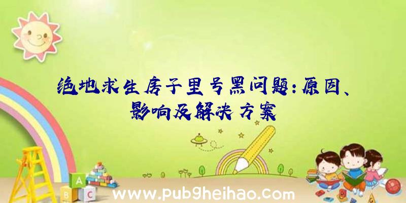 绝地求生房子里号黑问题:原因、影响及解决方案