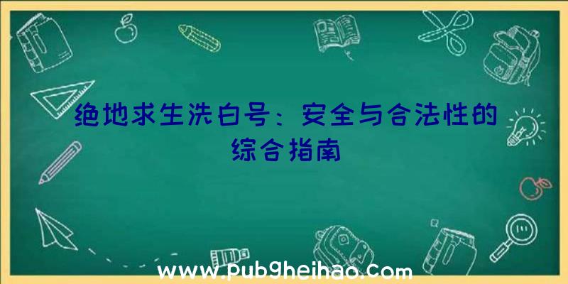 绝地求生洗白号：安全与合法性的综合指南